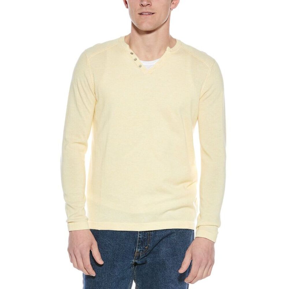 Raffi Mens  Reversible Venley Sweatshirt, Yellow